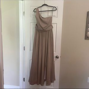 Vera Wang Champagne colored bridesmaid dress